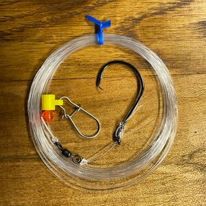 2 Drum Rigs with 20' Shock Leader, Puppy Drum, Redfish, Surf Fishing Rigs (Hatteras Style), Fish Finder Rig bild 2