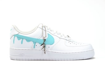 AIR Force 1 Custom Sneaker Drop Turquoise Drip