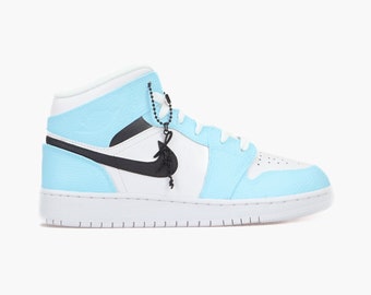 Air Jordan 1 high Custom Sneaker Pale Blue Black