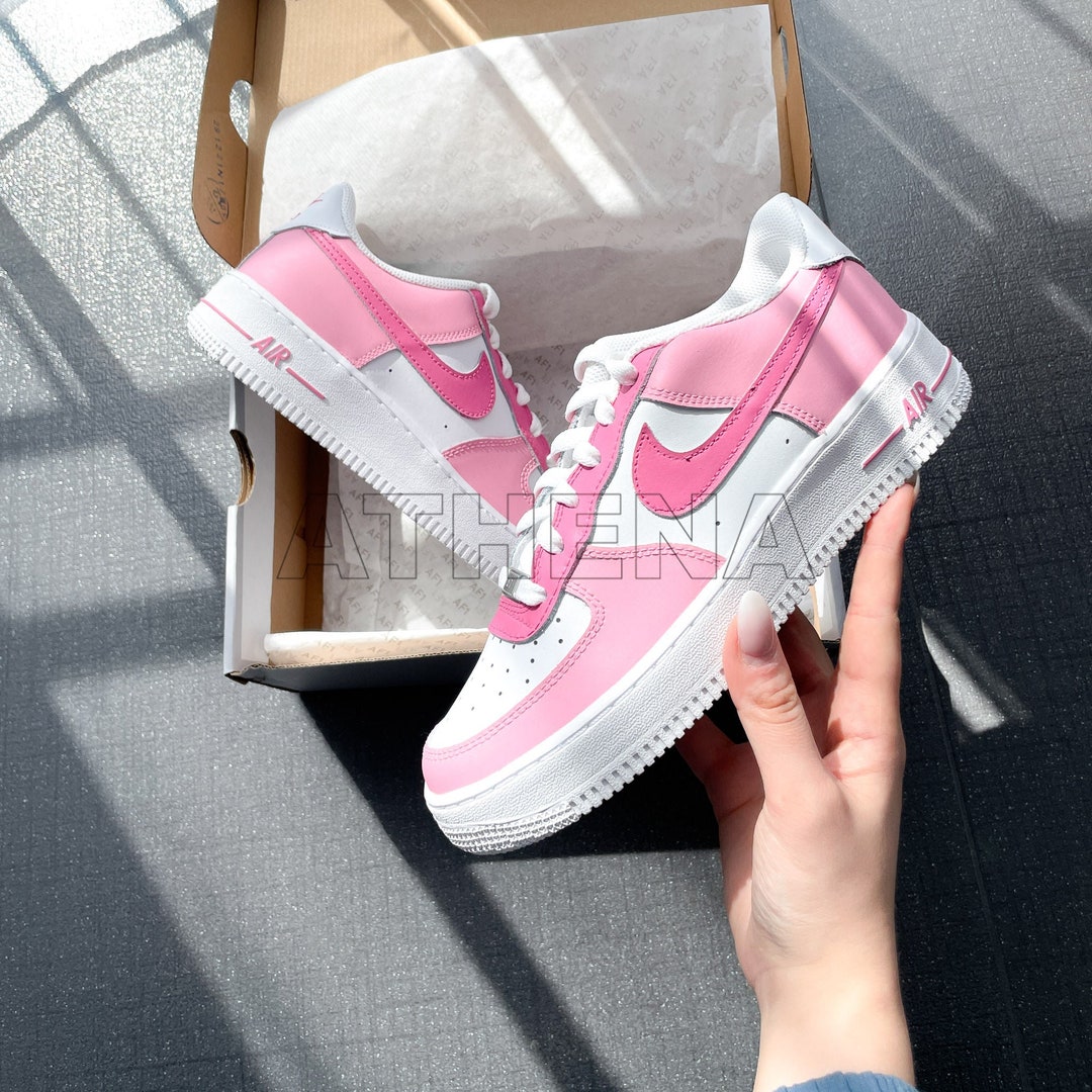 womens pink suede air force 1