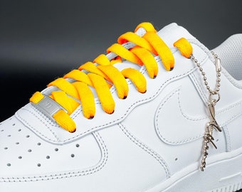 Shoelaces for sneakers, flat, tear-resistant, golden yellow