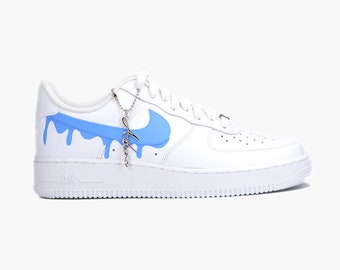 AIR Force 1 Custom Sneaker Drop Blue Drip