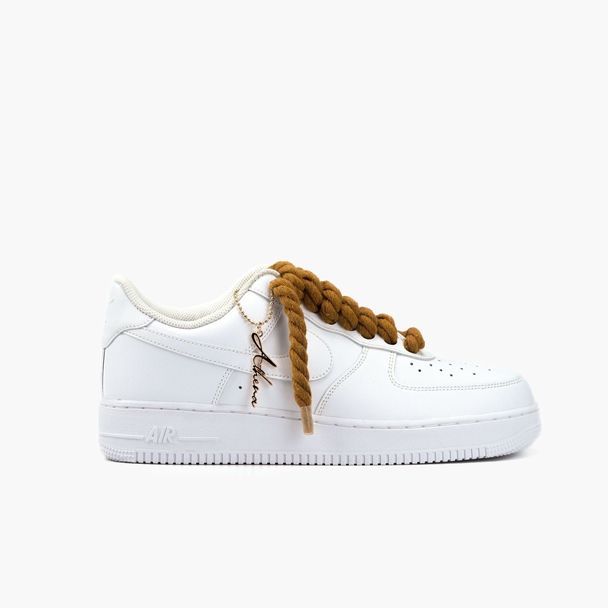 AIR Force 1 Custom Sneaker Dicke Schnürsenkel Seil Braun Etsy