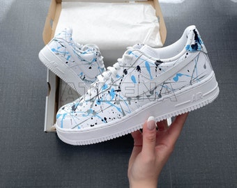 AIR Force 1 Custom Sneaker Splash Blue