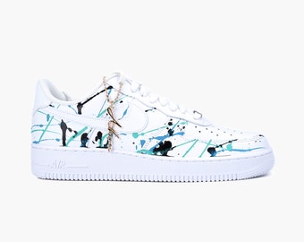 AIR Force 1 Custom Sneaker Splash Turquoise Black