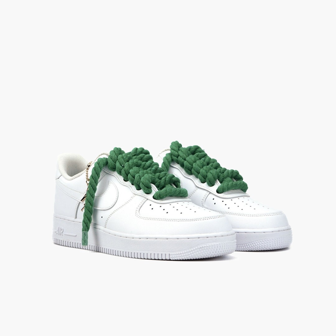 AIR Force 1 Custom Sneaker Dicke Schnürsenkel Seil Grün Etsy