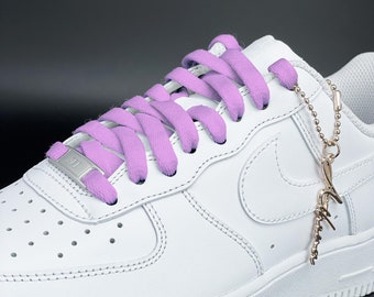 Shoelaces for sneakers, flat, tear-resistant, light purple