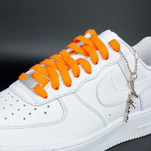 Custom Sneaker Nike Schnürsenkel für Sneaker Flach Reißfest Orange Handgemachte Schuhe von Athena