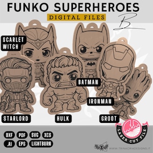 Funko Superheroes Magnet & Keychains - Style B