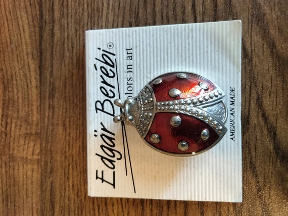 EDGAR BEREBI limited edition Lady Bug BROOCH new … - image 1