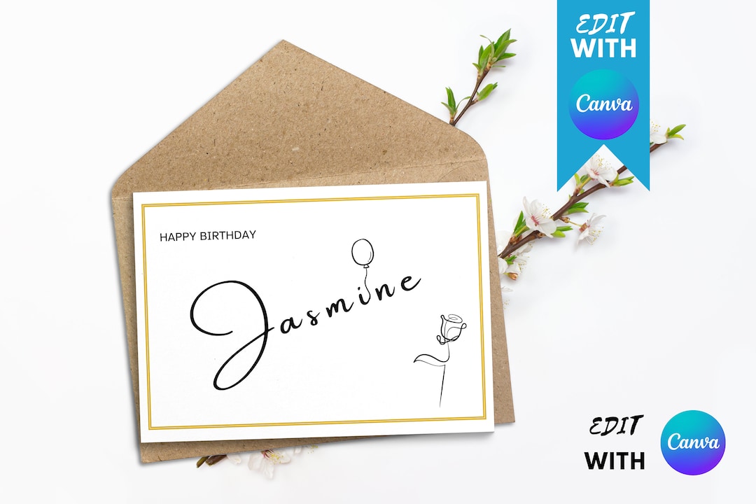 Editable In Canva Birthday Card Modern Simple Printable Etsy Editable In Canva Birthday Card Modern Simple Printable Etsy