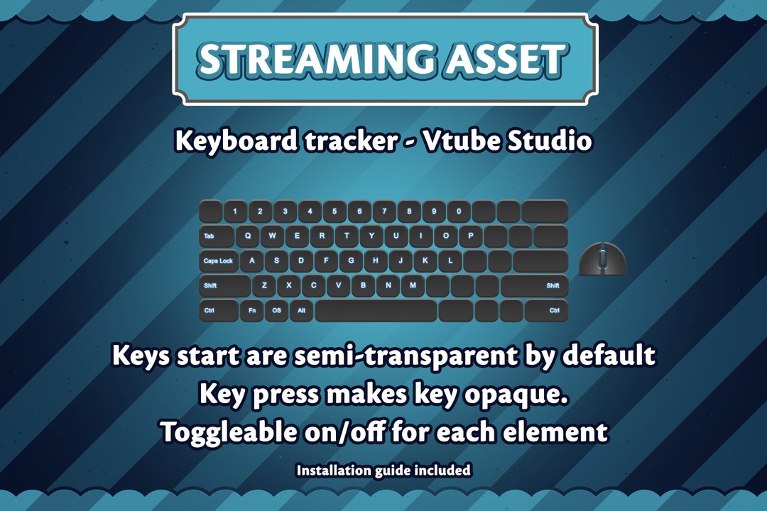 Streaming Assets Keyboard Tracker Vtube Studio Model. Twitch, Youtube