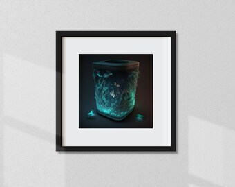 Bote de basura bioluminiscente