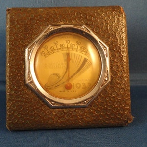 Vintage 1933 Century of Progress Chicago Worlds Fair Souvenir Thermometer. It works.