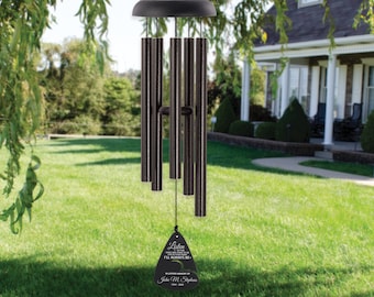 Memorial Wind Chime Gift | Listen to the Wind Personalized Wind Chime | Sympathy Wind Chime | Memorial Gifts | Bereavement Wind Chime Gift