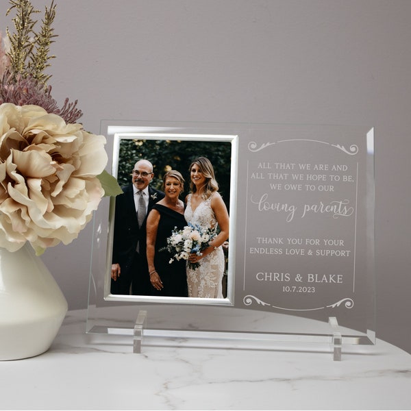 Wedding Gift for Parents | Personalized Wedding Picture Frame for Parents of Bride or Groom | Gift for Parents on Wedding | Wedding Parents