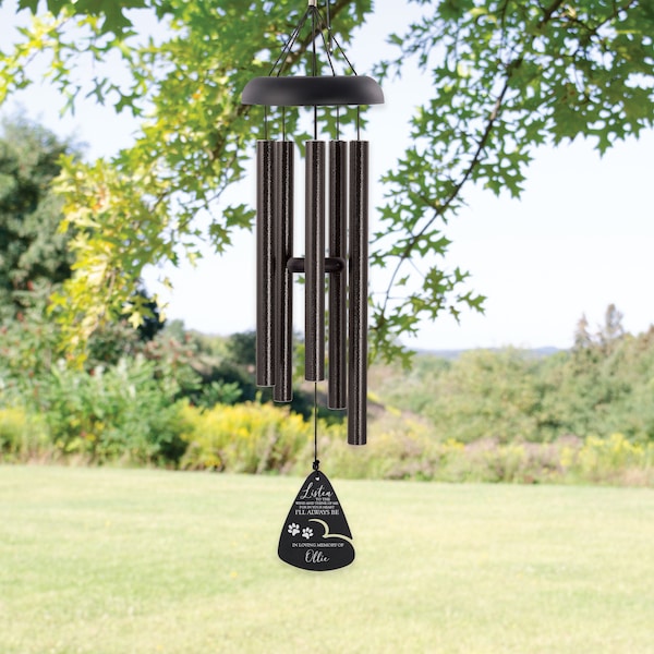 Pet Memorial Wind Chime | Pet Loss Wind Chime Gift | Personalized Pet Listen to the Wind Sympathy Wind Chime | Loss of Pet Remembrance Gifts