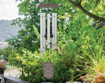 Personalized Whispers From Heaven Memorial Wind Chime | Bereavement Wind Chime Gift | Custom Sympathy Wind Chime | In Memory Of Wind Chime