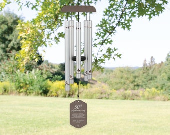 50th Anniversary Wind Chime | Personalized Anniversary Gift | 50th Anniversary Gift for Parents | Anniversary Gift for Couples