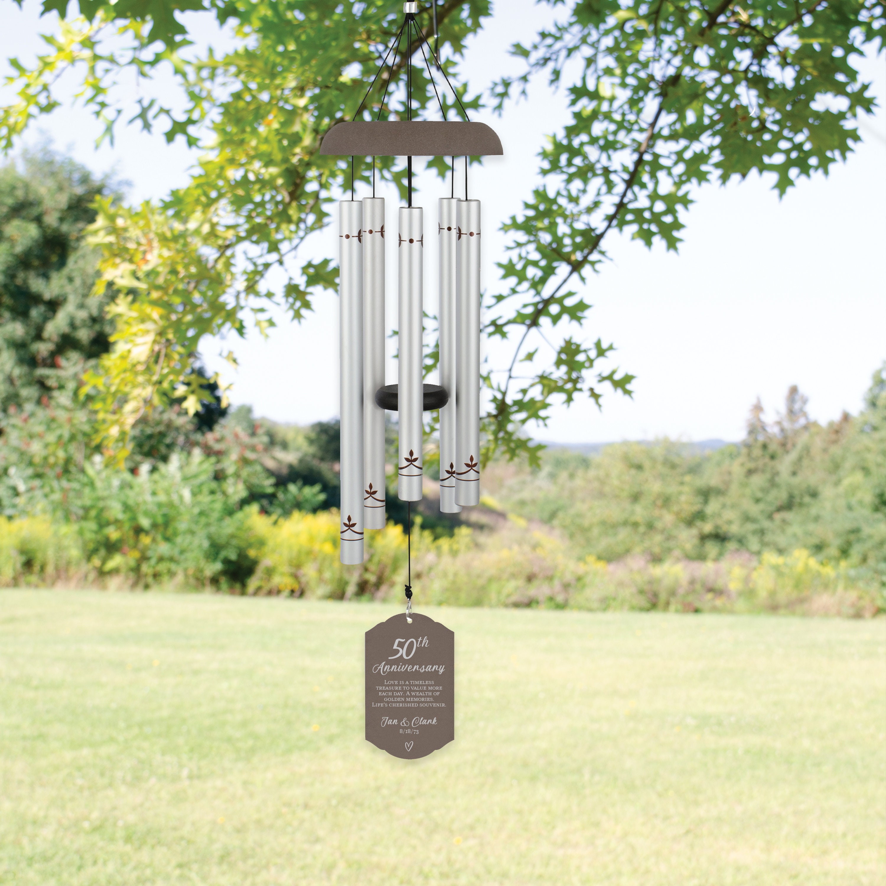 50th Anniversary Wind Chime Personalized Anniversary Gift 50th