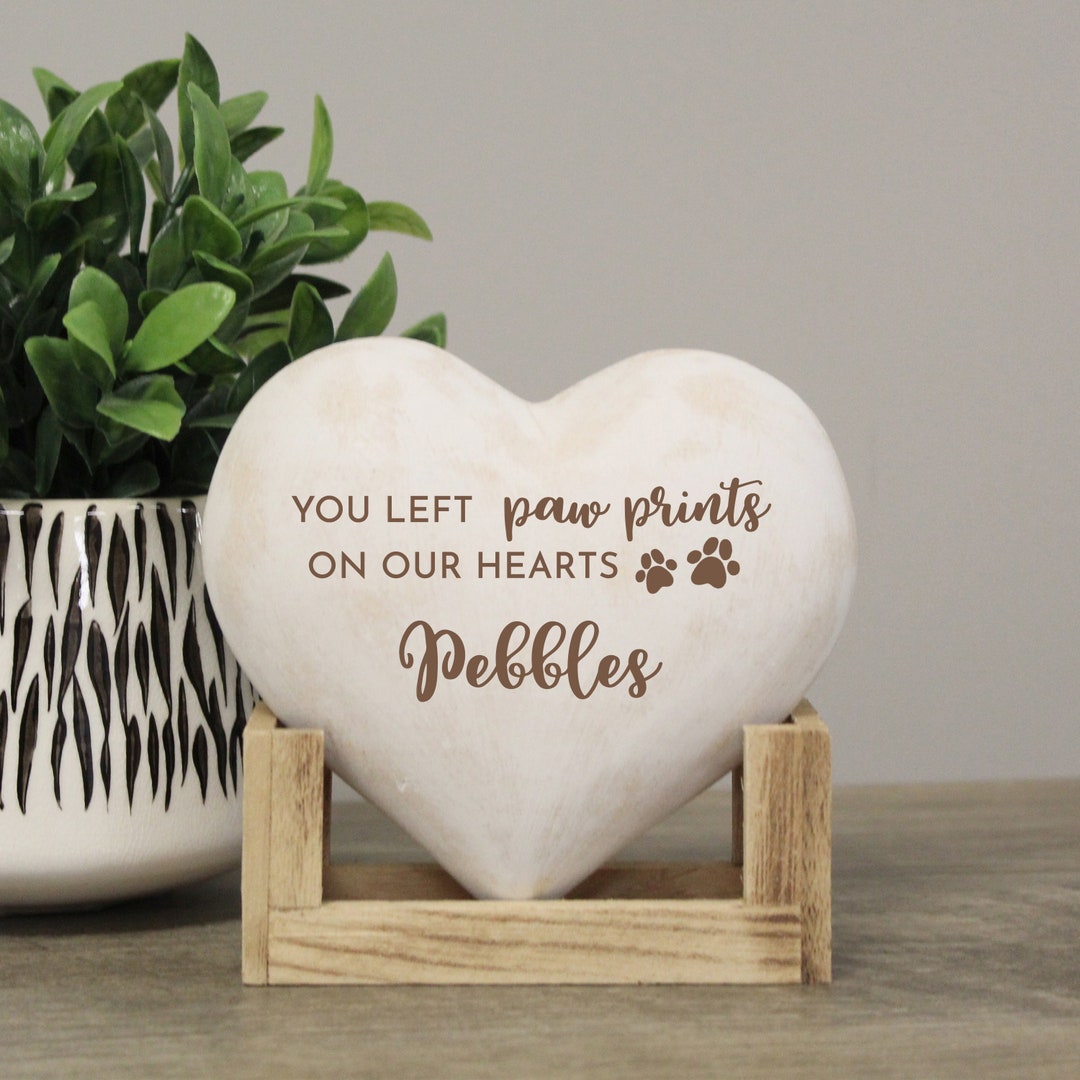 Dog Paw Print Memorial Plaque Pet Memorial Gift Dog Loss Gift Left Paw