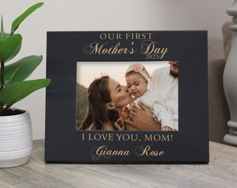 Personalized Our First Mother's Day Picture Frame | Engraved Mother's Day Picture Frame | Gift for Mom from Baby | First Mothers Day Gift