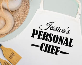 Funny Personalized Cooking Apron | Personal Chef | Custom Birthday Gift | Gifts for Him and Her | Custom BBQ Apron | Gift For Home Chef