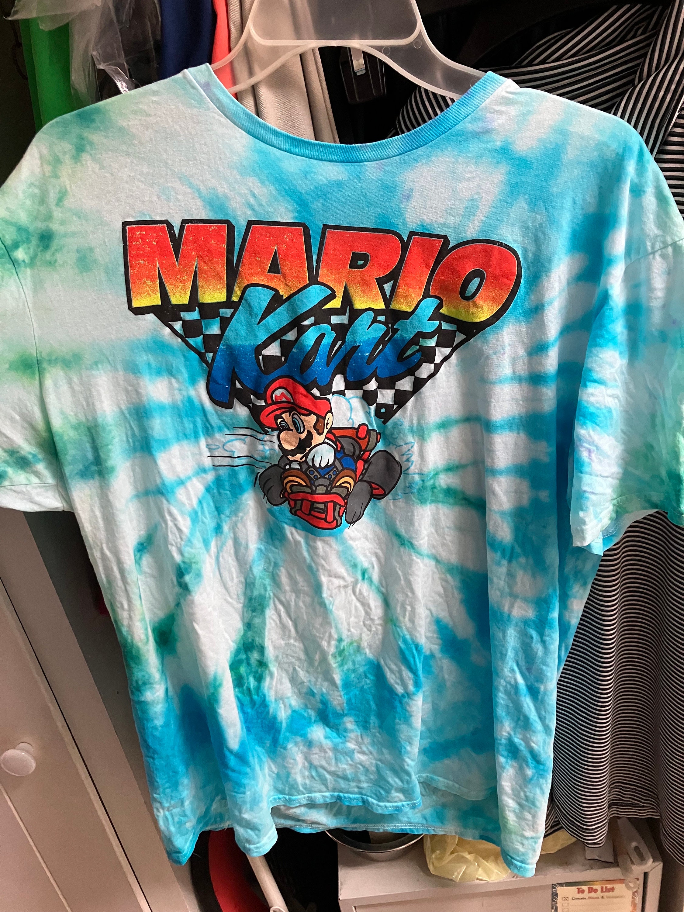 super mario tie dye shirt