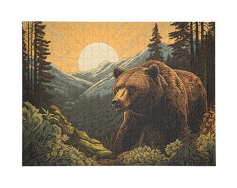 Jigsaw Puzzle, Alpine Bear 001