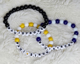 Maui Strong Beaded Bracelet | Custom Bead Bracelet