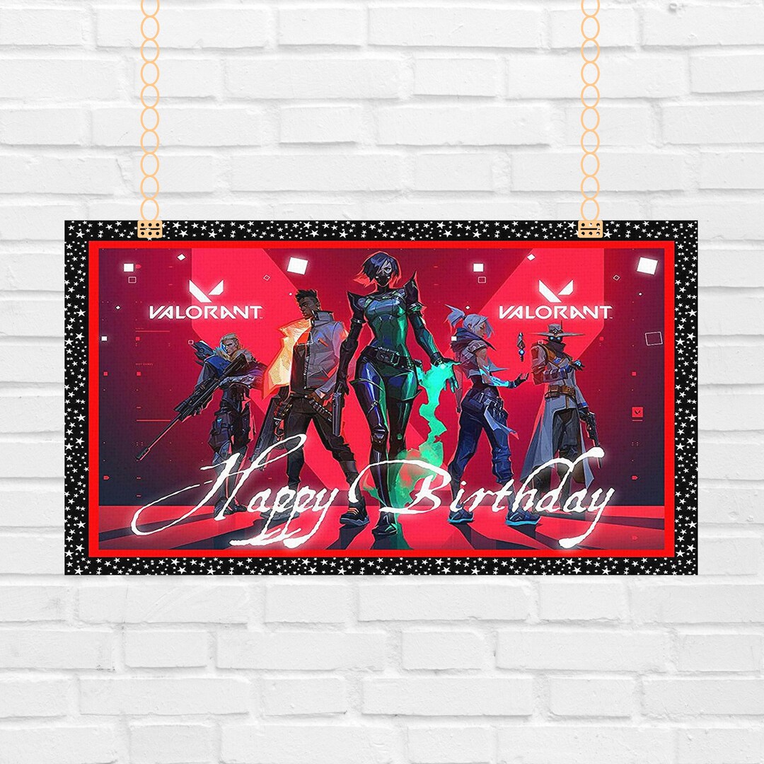 Valorant Birthday Poster Valorant Birthday Birthday - Etsy