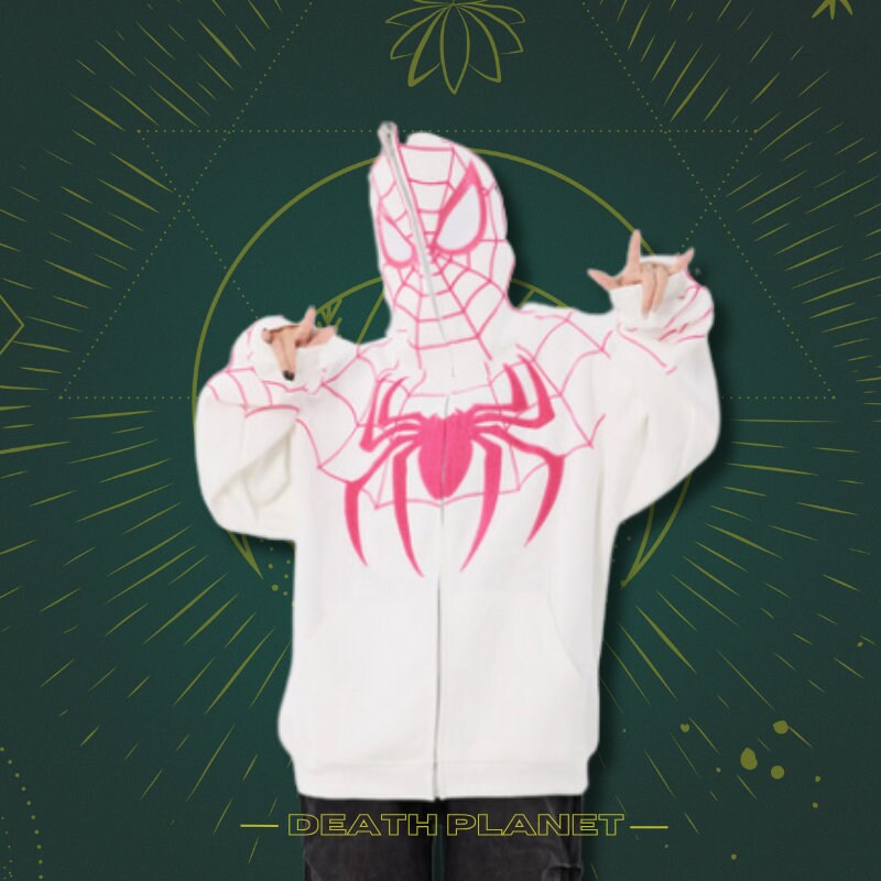 Sweat à Capuche Halloween Femme – Motif Citrouille, Toile D'araignée, Squelette – Blanc – Taille 3XL - 4