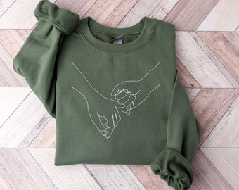 Holding Hands Valentine Shirt, Valentine Sweatshirt, Cute Holding Hands Shirt, Couple Shirt Gift, Gift for Girlfriend, Gift for Boyfriend