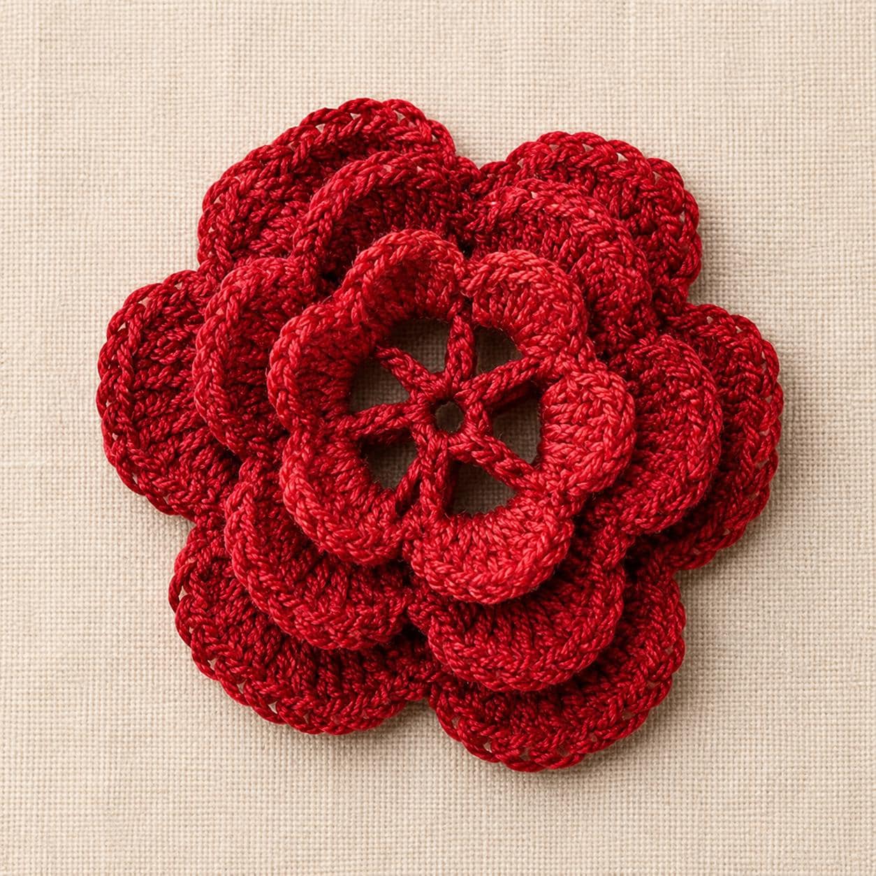 3D Vintage Irish Rose Motif