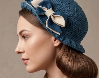 Vintage Spring Song Sun Hat Pattern - Retro Fluted Brim Cloche