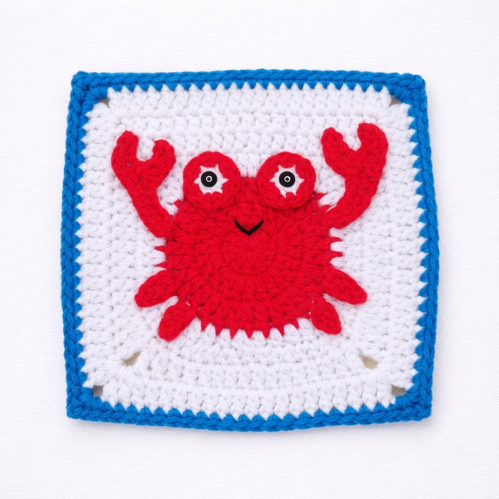 37 Crab Crochet Patterns for Cute Sea-Themed Makes You’ll Love Hooking 23 Crab Granny Square Crochet