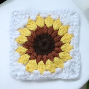 Sunburst Granny Square Crochet Pattern – Digital Download, US Terms, Step-by-Step Instructions, Perfect for Blankets, Pillows, & Home Decor