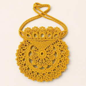 Modello vintage per borsa all'uncinetto, motivo a pizzo a ventaglio, borsetta da sposa vittoriana (download PDF)
