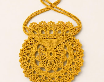 Patrón de bolso de ganchillo vintage, encaje de abanico, bolso de novia victoriano (descarga en PDF)