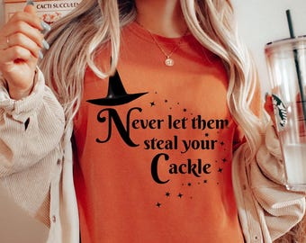 Funny Witch Shirt Witchy Halloween Tee Wicked Witch T-Shirt Fall Gift Girl Woman's Wiccan Top Fantasy Disney Shirts Witch Hat Retro Tee