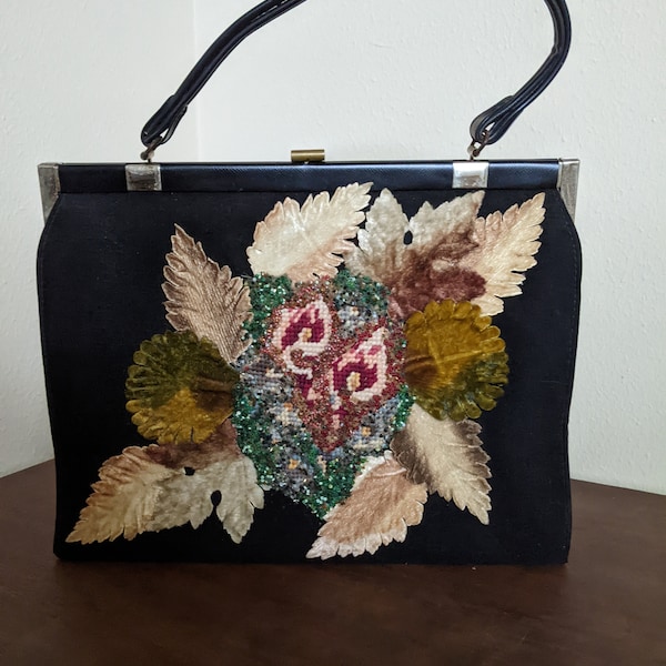 Vintage Caron of Houston Velvet Handbag