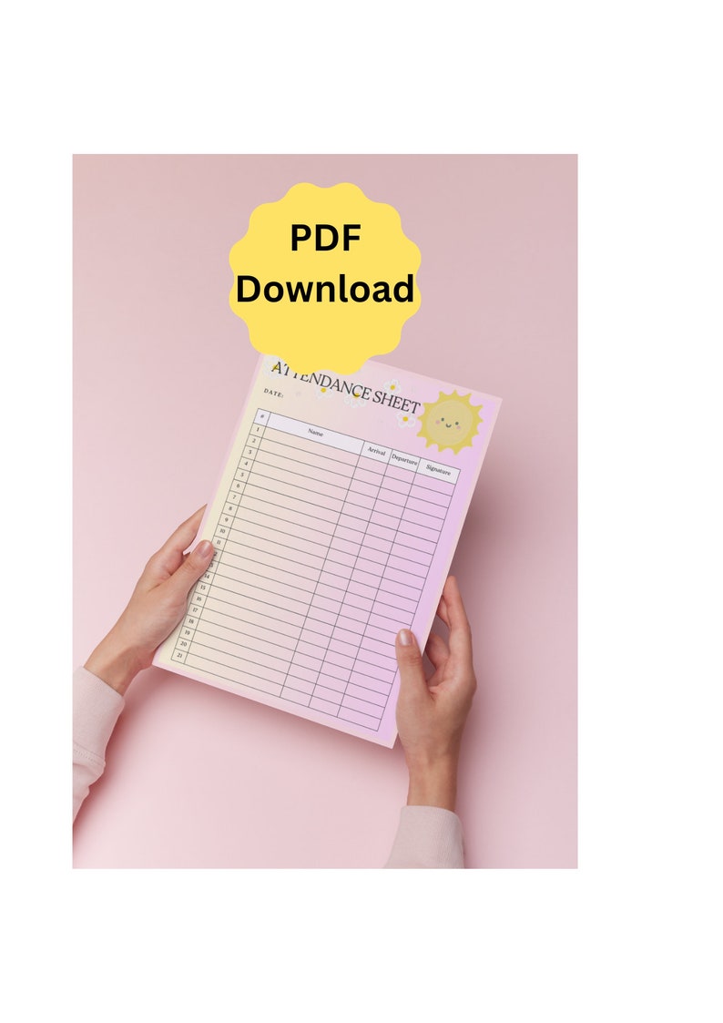 Printable Undated Columnated Attendance Sheet Logs for - Etsy Australia
