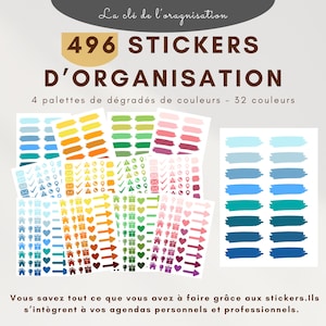 Organization Stickers d'organisation originaux du quotidien personnel ou professionnel