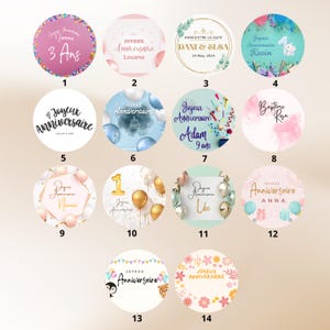 Etichette adesive rotonde Idea originale personalizzata 4 cm, 6 o 8 cm
