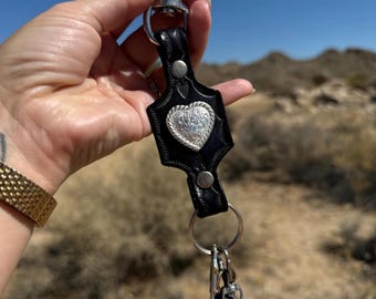 Keyring, Concho Key Ring Western Keychain, Custom Handmade Keyring, Concho Key Ring Western Keychain, Custom Handmade