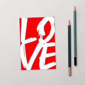 Karte | LOVE - inkl. Umschlag - flache Grußkarte, Postkarte