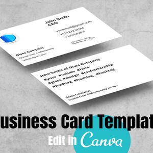 Business Card Template, Editable Business Card, Canva Template Business Card, Modern Business Card, Instant Download