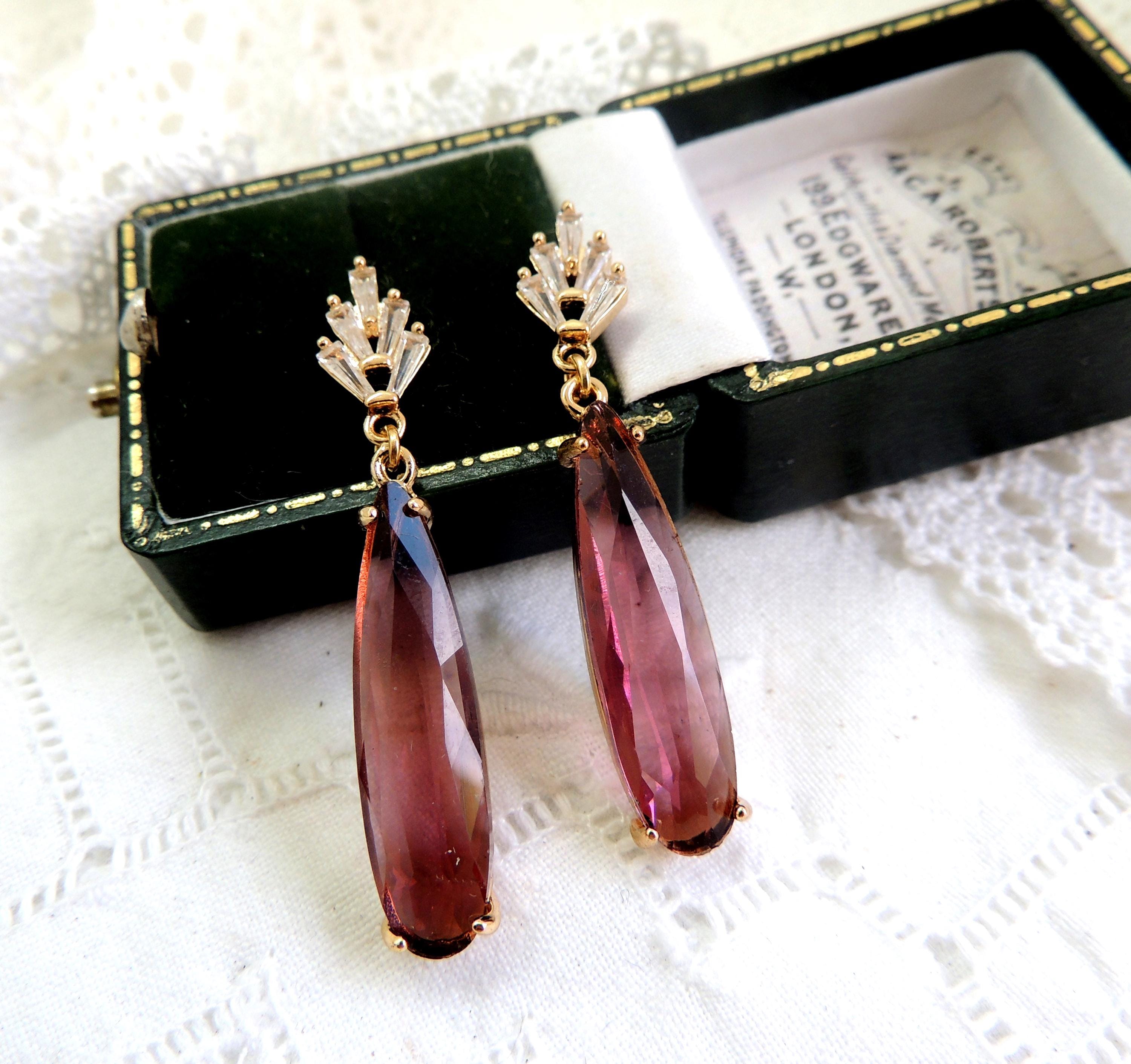 1940 Glass Earrings - Etsy UK
