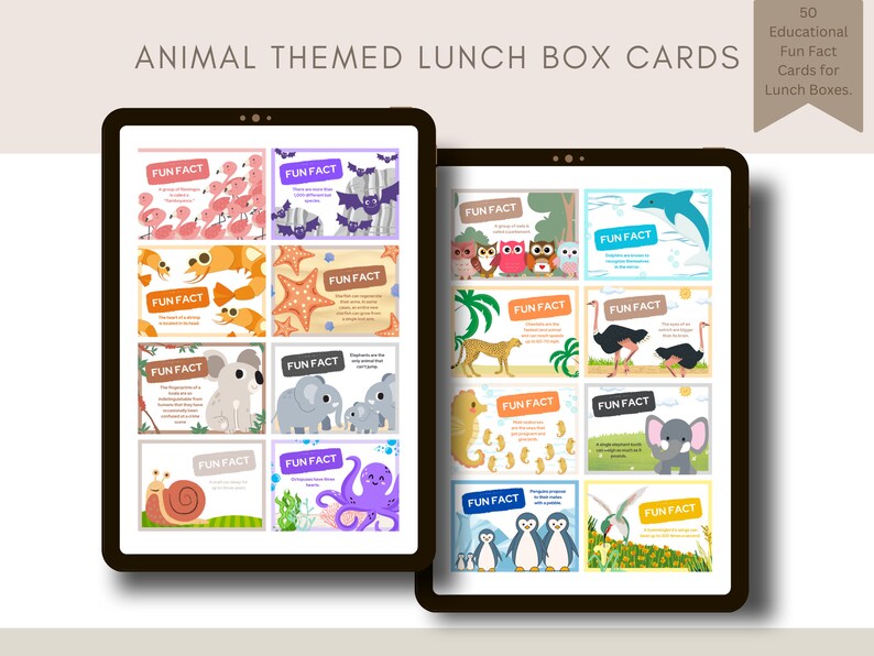 Animal Fact Cards for Children Education Cards for Learning Facts for ...
