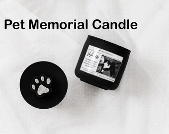 Pet Memorial Candle, Custom Dog candle, Loss Cat, Pet Memorial Gift, Loss Dog, Loss Remembrance Gift, Rainbow Bridge, Personalized candle